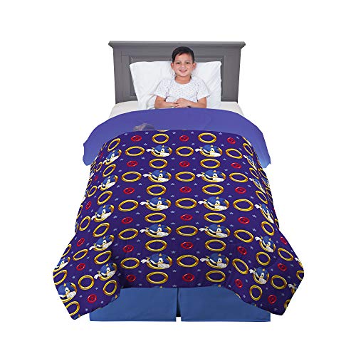 Image of Franco Kids Bedding Super Soft Microfiber Reversible Comforter, Twin /Full, Sonic The Hedgehog, Anime