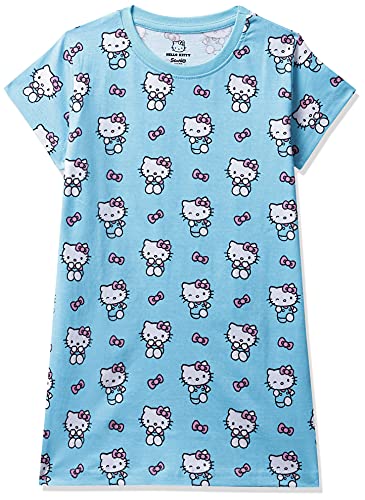 Image of Joshua Tree Girl's Cotton Knee-Long Dress (HK011 Pink Light Yellow Red Navy Blue AOP 3-4 Yrs)