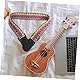 rosenice Ukulele Gurt Baumwolle Verstellbarer Gitarrengurt mit Leder Ende Retro geflochtene Gurt für Ukulele kleine Gitarre