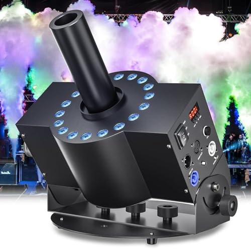 Máquina de Humo para Escenario Jiangtaom, 250W con Luces LED, Ángulo de Rociado Ajustable 180°, Alcance de 8-10M miniatura 1