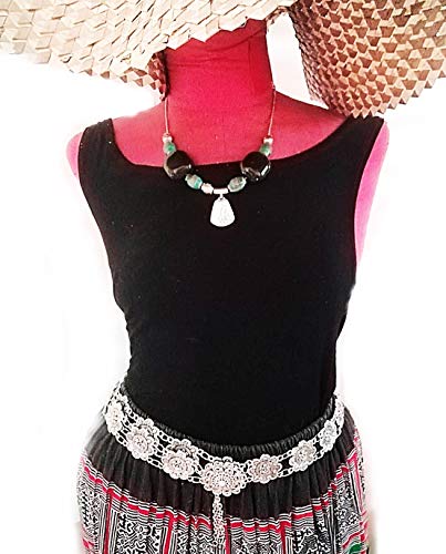 Silver Plated Belts Thai Tradition Grand Empress Vintage Style Thailand Costume Wedding Party Women Dress Skirt Sarong Oriental 40 Inches 1 Piece3