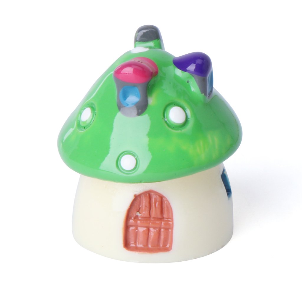 JAGETRADE Garden Ornament Mushroom House Resin Figurine Craft Plant Pot Fairy Decoration