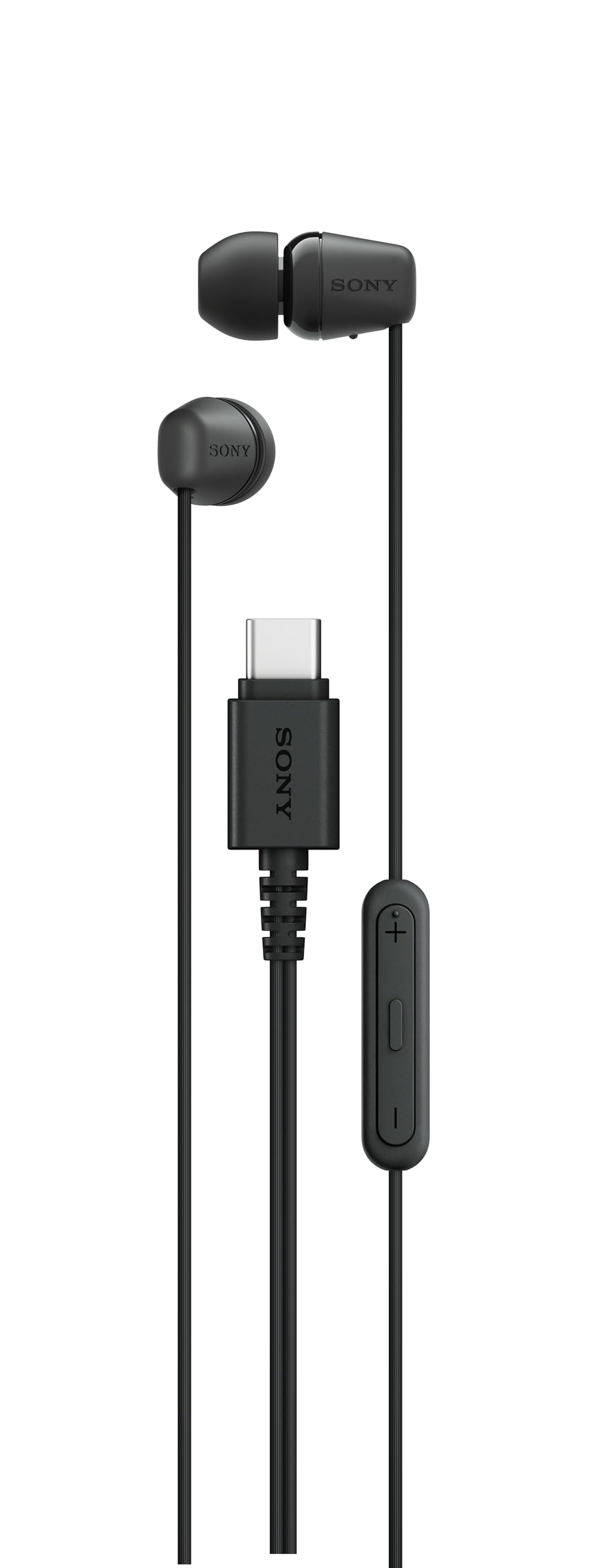 Sony IER-EX15C USB-C Plug, Wired in-Ear Headphones for iPhone and Android Phones, with Built-in Multi-Function Button, Volume and Mic Control, Supports USB Audio Class 1.0 Devices, Black Black With Mic, USB-C