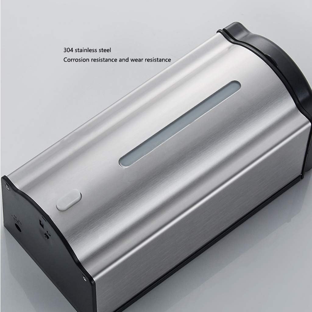Dispenser di sapone in acciaio inossidabile, distributore di sapone a parete, dispenser doccia da 600 ml, dispenser di sapone per mani per scuola, hotel, ufficio, casa, distributore di lozione