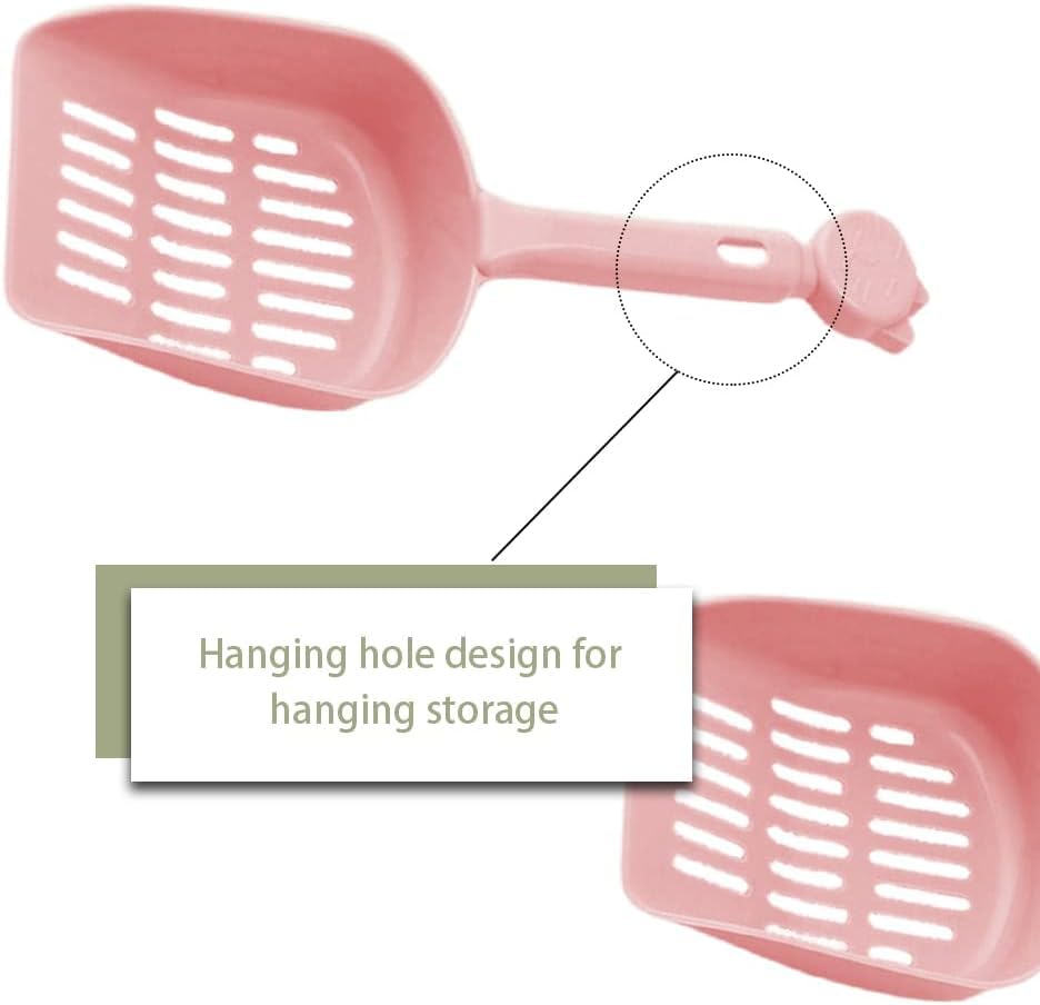 Image of VAYINATO 2 Pcs Cat Head Handle Model Cat Litter Scoop Shovel to Clean Cat Poop and Dog Feaces | Strong Plastic | Easy to Use and Wash | Random Colour by Petzlifeworld