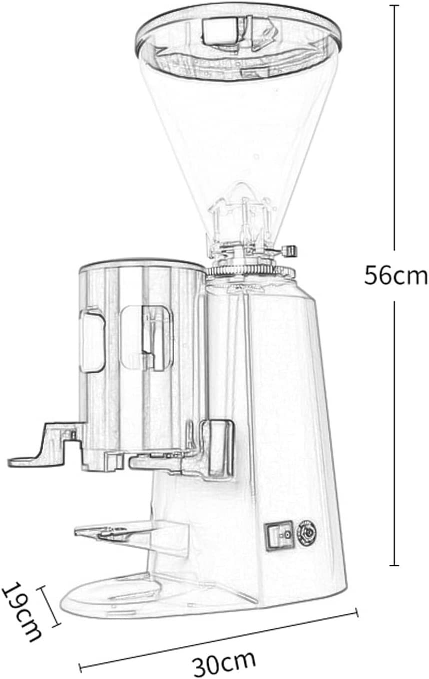 Molinillo de café eléctrico con muelas, Molinillo de café eléctrico con 19 ajustes de molienda precisos, cafetera eléctrica de Gran Capacidad de 1500 g.(Red,Manual Control Grinder)