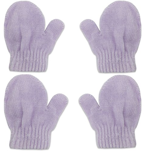grinderPUNCH 2 Pair Pack Infant Baby Boys Girls Mittens Warm Knitted for Winter Gloves
