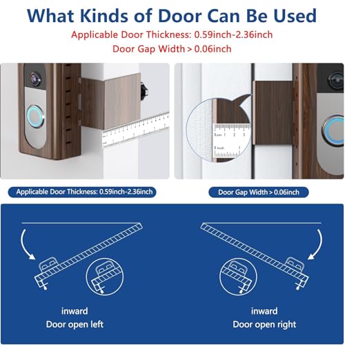 Image of KIMILAR Anti-Theft Video Doorbell Mount Compatible with Most Wireless Video Doorbell, Adjustable Mounting Bracket Accessories for Houses, Apartments, Businesses