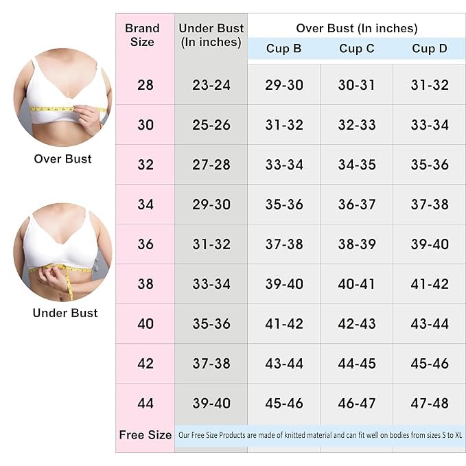 Image of Floret Women's Convertible-Straps T-Shirt Bra Lightly Padded & Non-Wired Medium Coverage Bra