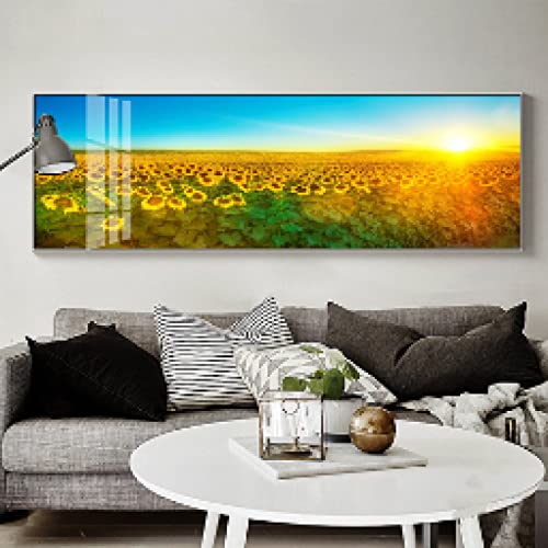 Toile tournesol jaune 70x210cm poster paysage de style nordique