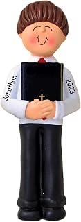 Personalized Confirmation Ornament 2025 - Brunette First Communion Gifts for Boys Confirmation Gifts for Teen Boys Angel Baby Ornament First Communion Decoration Angel Ornaments by Elves