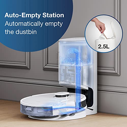 ECOVACS DEEBOT N8+ Aspirateur Robot Laveur 2-en-1 avec Station d'auto-vidage, Aspiration Puissante, Navigation dToF, Nettoyage Personnalisé, Idéal pour Poils d'animaux, Contôle APP/Alexa/Wifi - Image 3