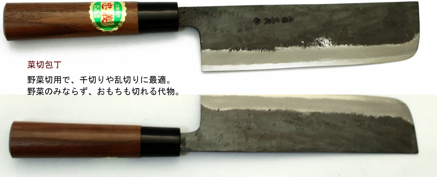 Amazon｜土佐刃物 包丁 黒打ち 菜切り包丁 青鋼 1号 165mm｜三徳包丁