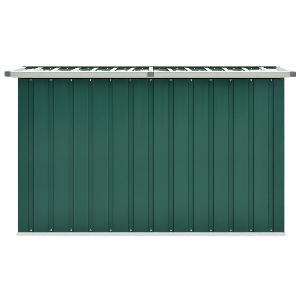Scatola da giardino verde, 149 x 99 x 93 cm, resistente alle intemperie, per cuscini, coperte e giocattoli, con coperchio impermeabile, richiudibile, ideale per terrazza, balcone e mobili da