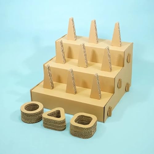 ダンボール製遊具・家具専門店 punny ほいく ダンボール製 【輪投げセット】3種類の輪っか付き(10個ずつ)簡単組み立て 親子で遊べる ギフト プレゼント 日本製 お遊戯会