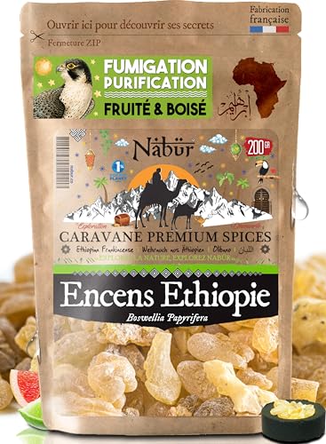 Nabür - Encens Grain Oliban 200GR | Ethiopie Grade AAA+ | Rituel, Purification, Méditation,...