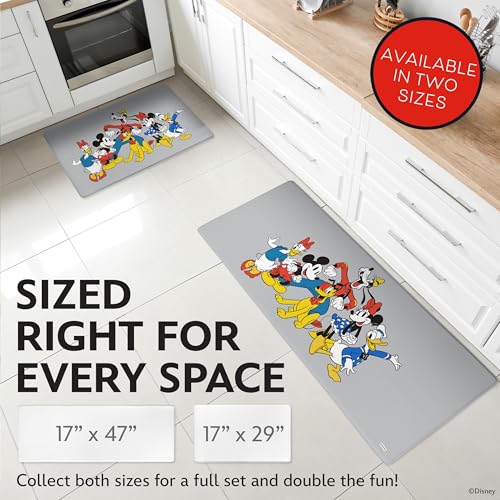 Image of Disney Mickey Anti-Fatigue Kitchen Mats for Floor, 17x47, Non-Slip