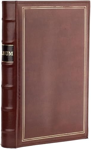 Pioneer Photo Álbum de fotos con 204 bolsillos encuadernado en anillo para impresiones de 4 x 6 pulgadas, piel bronceada con cubierta dorada