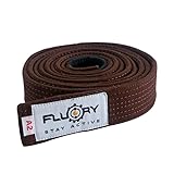FLUORY Premium Cotton Brazilian Jiu Jitsu BJJ Belt for Adult, Made of 100% Cotton, IBJJF Competition Approved