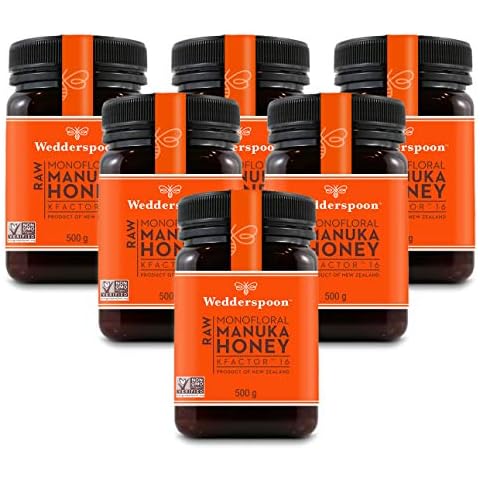 Wedderspoon 100% Raw KFactor 16 Manuka Honey 500g (Pack of 6) Cover