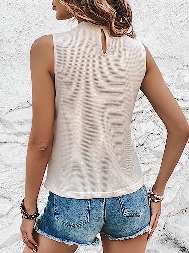 Floerns Women's Cut Out Mock Neck Asymmetrical Sleeveless Casual Tank Top2