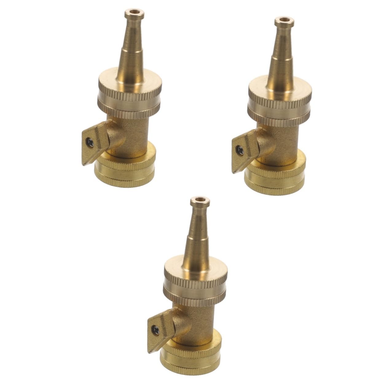 Milisten 3 Ensembles système buse de pulvérisation de tuyau buse de tuyau d'eau soupape arrosage tuyau d' arrosage extensible accessoires de jardinage vannes de tuyau laiton Golden