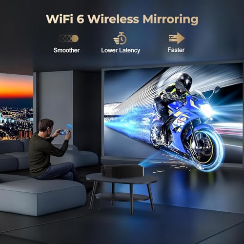 Image of WZATCO Legend Pro Certified Smart Home Projector 4k Ultra HD, Native 1080P Fully Automatic, HDMI, WiFi 6 & BT, DRM L1, Google Assistant | Chromecast | Android TV 11.0, Black
