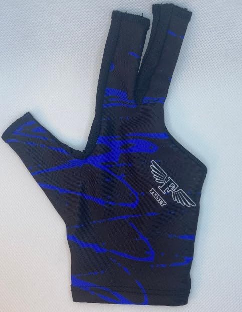 Feisty Billiards - Bad Boy Blue - Mens Billiards Glove - Sublimation (Small, Left)
