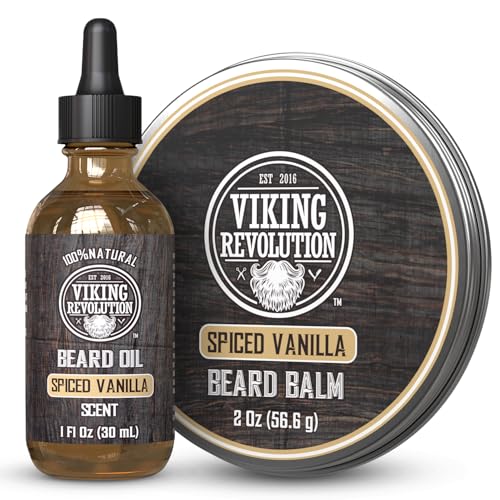 Viking Revolution Spiced Vanilla Beard Balm & Oil Kit