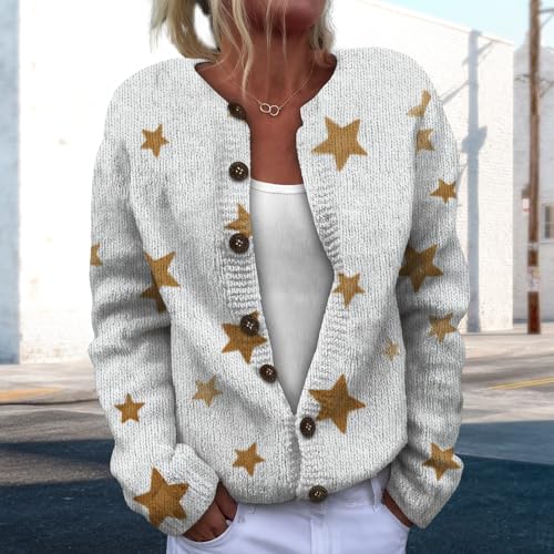 Women's Sweaters Crewneck Long Sleeve Cardigan Sweaters for Women Open Front Cardigans Button Down Trendy Jackets2