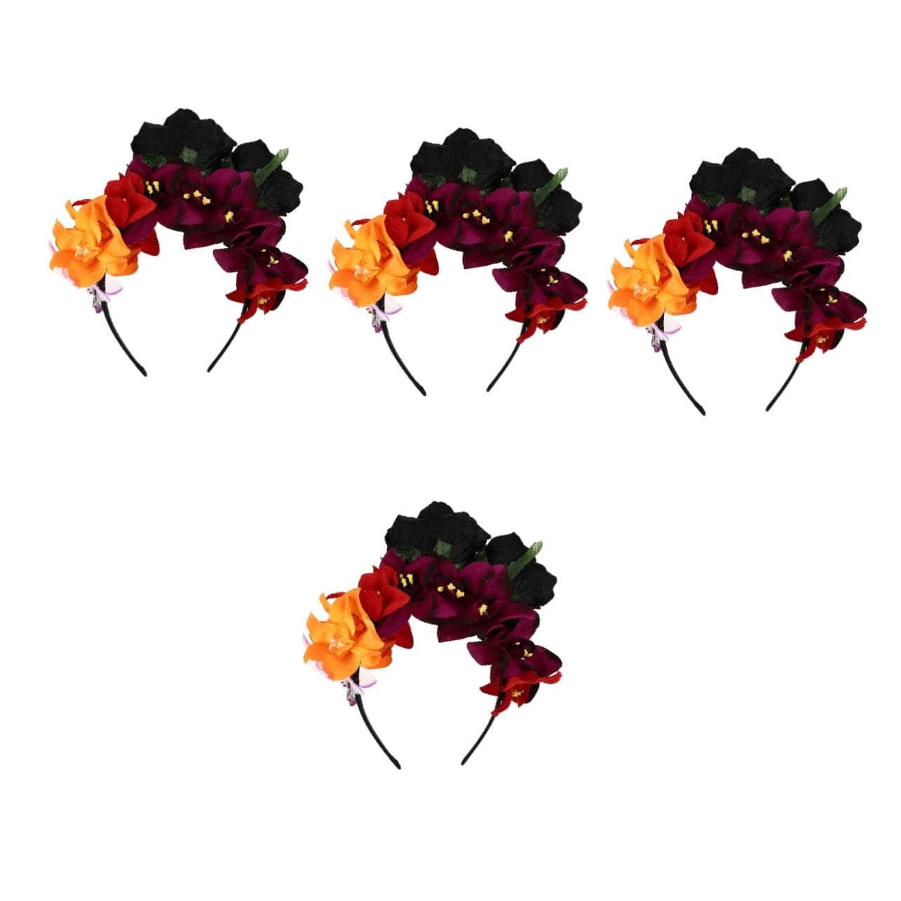 Beavorty 4stücke Frauen Haarreif Mit Simulation Rosenblüten Für Halloween Und Besondere Anlässe Für Hochzeiten Partys Und Cosplay