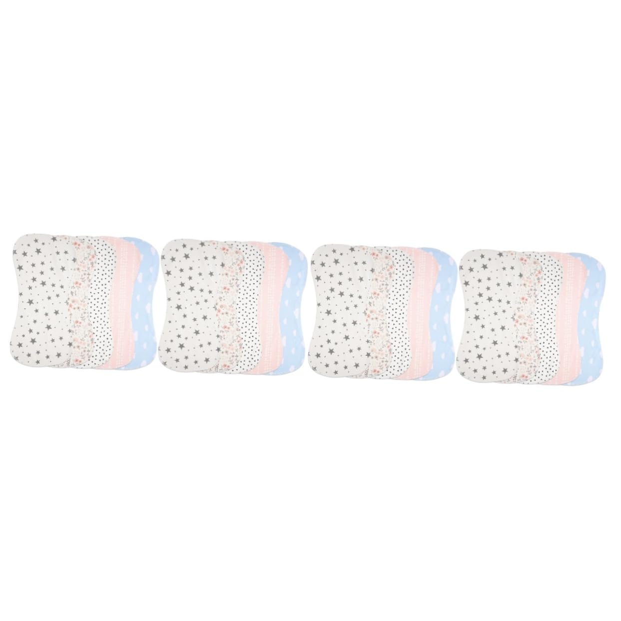 VICASKY 2 Set Di Coperte Per Il Ruttino Del Bambino Bavaglini in Mussola Asciugamano in Cotone Per Neonati Saliva Per Bambini Piccoli 5 Pezzi * 2