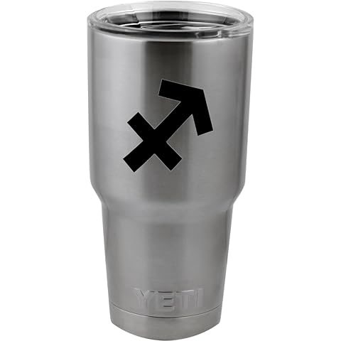 Zodiac Sign Sagittarius Silhouette Vinyl Sticker Decal for Yeti Mug Cup Thermos Pint Glass (4