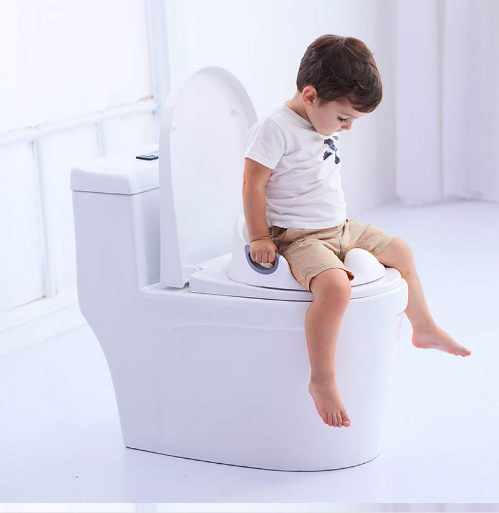Vasino per Bambini con Manubrio, Sedile da Toilette Vasino da Allenamento per Bambini Bambini Anello da Toilette per Ragazzi con Maniglia con Schienale,Pink