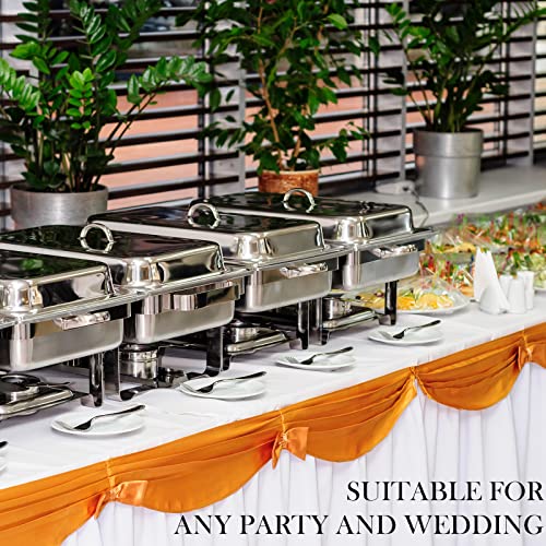 2 Pack 8 Quart Chafing Dish Buffet Set Half Size Stainless Steel Chafing Dishes Silver Rectangular Catering Chafer Warmer With Food Tray Lid And Fuel Holder For Wedding Party Banquet Catering Events #TOP5