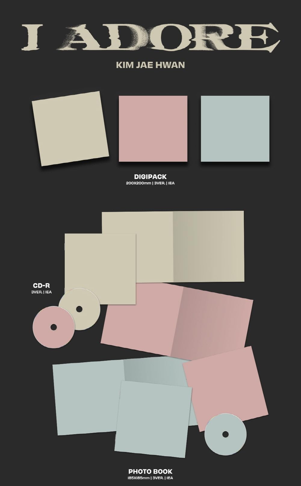 Dreamus Kim Jae Hwan - I Adore (7th Mini Album) (#3 ver.), CMAC12042