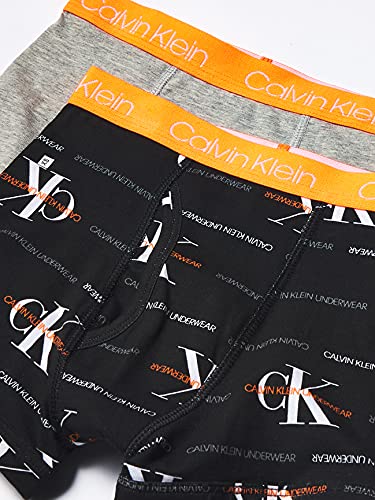 CalvinKleinBoysModern Cotton Assorted Boxer Briefs Underwear, Pack of 2Heather/OrangeMedium2