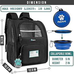   PetAmi-Dog-Backpack-Carrier-for-Small-Large-Cat-Pet-Puppy-Ventilated-Pet-Hiking-Backpack-Travel-Bag-Airline-Approved-Cat-Backpack-Carrier-Camping-Biking-Dog-Bag-Up-to-18lbs-Pet-Black