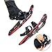 ALPIDEX Raquetas Nieve Aluminio Bolsa Incluida Bastones Aluminio Opcional Hombre Mujer, Color:Black/Red...