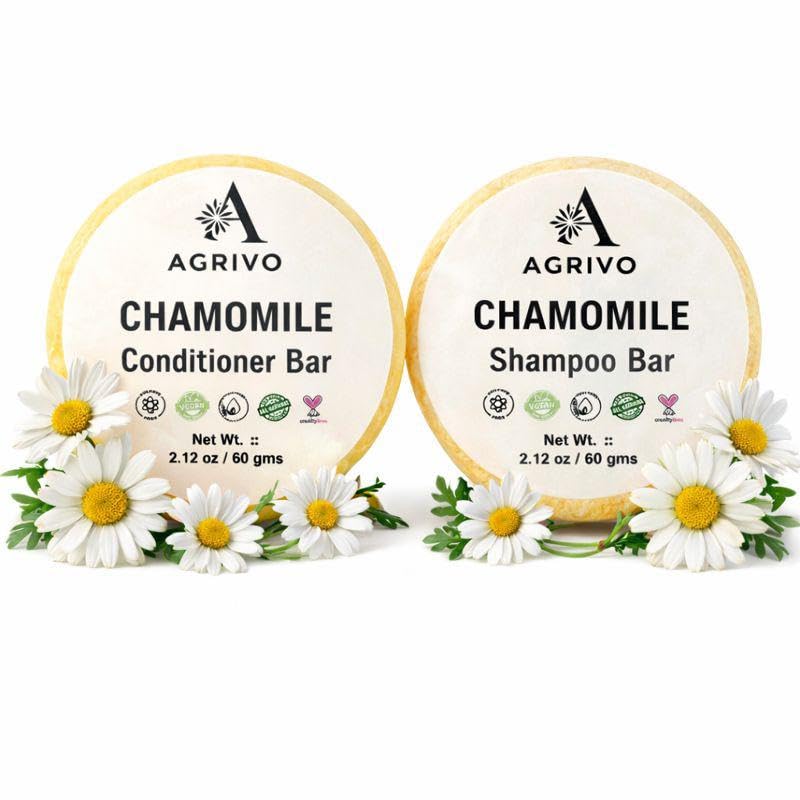 AGRIVO Shampoo and Conditioner Bar (2.12oZ) - Strengthen & Volumize All Hair Types Shampo for Women Men Conditioner Bar Natural Ingredients Shampoo