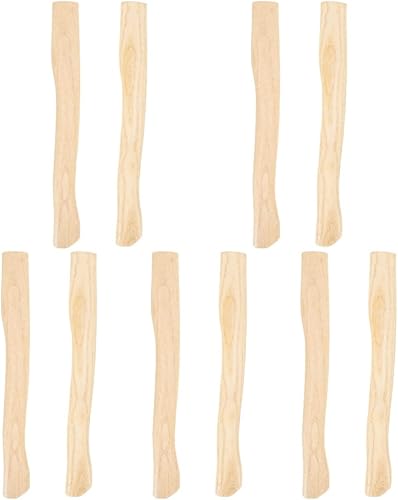 Angoily 10 piezas de repuesto mango de madera mango de repuesto para hachas campamento mango mango campamento