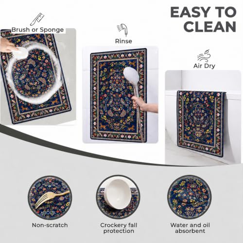Image of MAXOSHINE Kitchen Mats for Floor Anti Slip Waterproof Feet Comfort Kitchen Runner Floor Mat Standing Desk Mat Floor Mats for Kitchen (120 * 40cm, 60 * 40cm) Set of 2