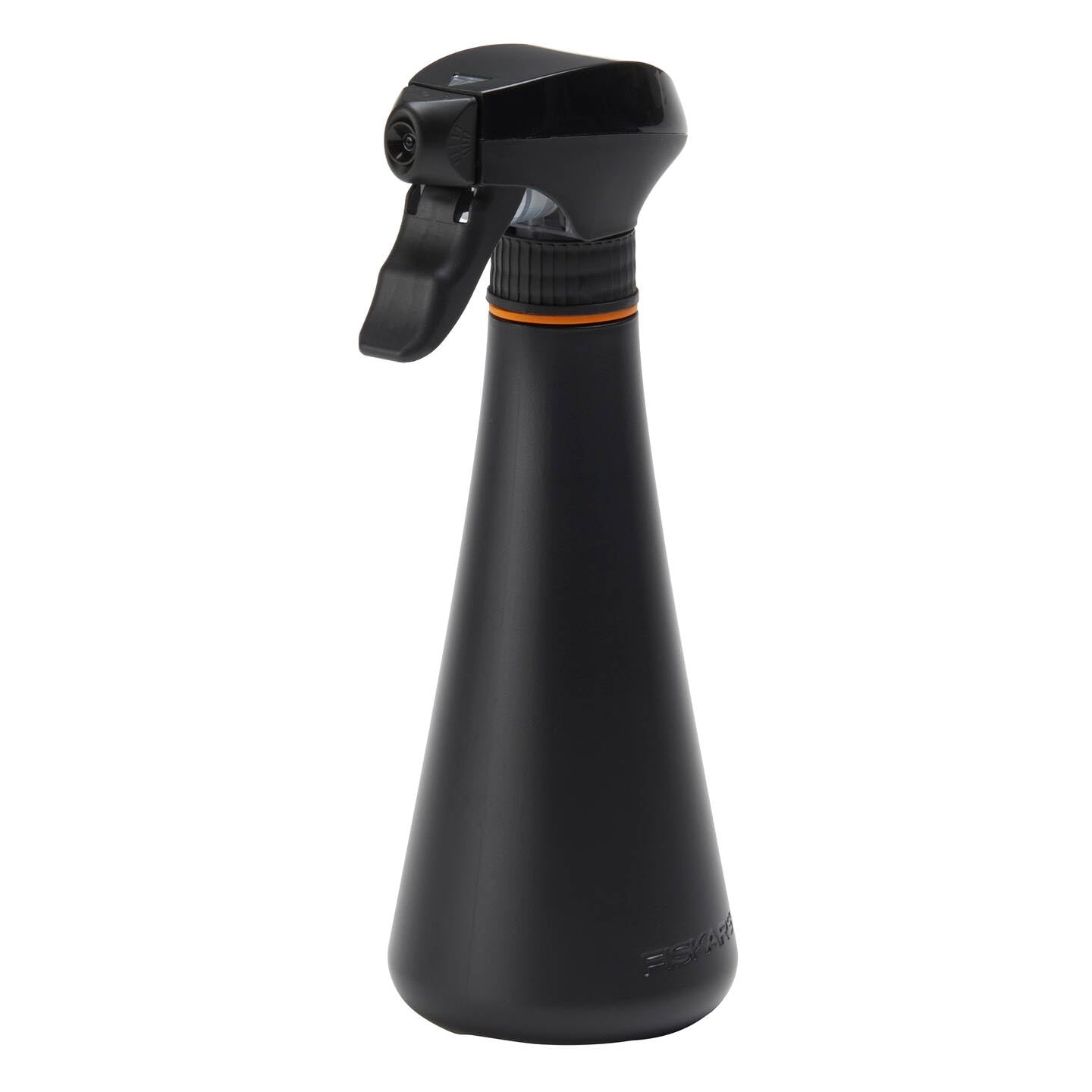 Fiskars Rociador para plantas Botella rociadora de 0,3 litros para regar plantas delicadas y limpiar hojas grandes, Altura: 20,5 cm, Resina, Color: Negro/Naranja, 1071306