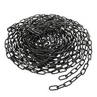 Stahlkette aus Kohlenstoffstahl 10M, 3mm Starke Stahlkette, Kette schwarz Sicherheitskette, Schaukelkette, Hundekette, Lampenkette, Absperrketten