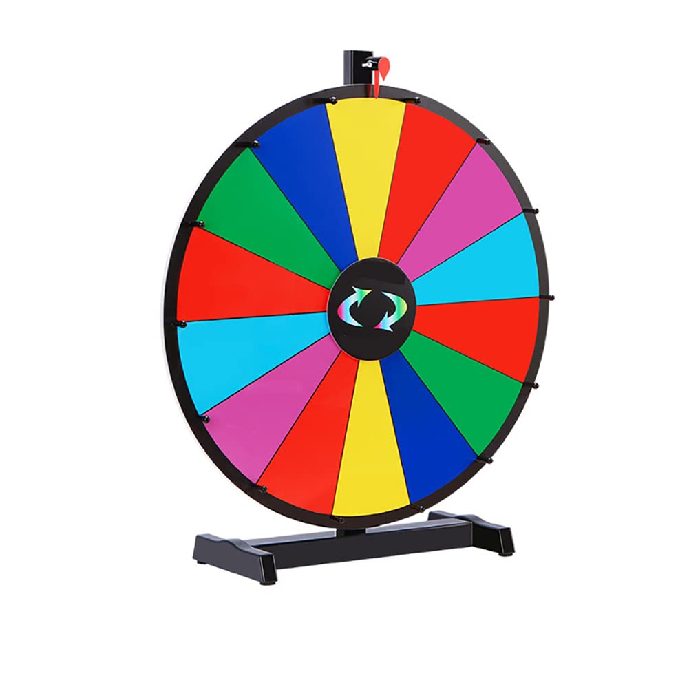 JMYSDSpinning Prize Wheel, Lottery Lucky Turntable Props Game,Heavy Duty Spinning Wheel with 14 Slots Color for Carnival, Trade Show, Pub Party, Fortune Spinning Game