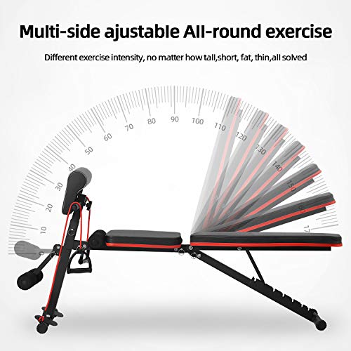 Gymbong Multi-Functional Dumbbell Bench, Preacher Curl Bench, Incline Bench Adjustable, Hyperextension Bench, Adjustable Bench, Home Strength Training Fitness Workout Station