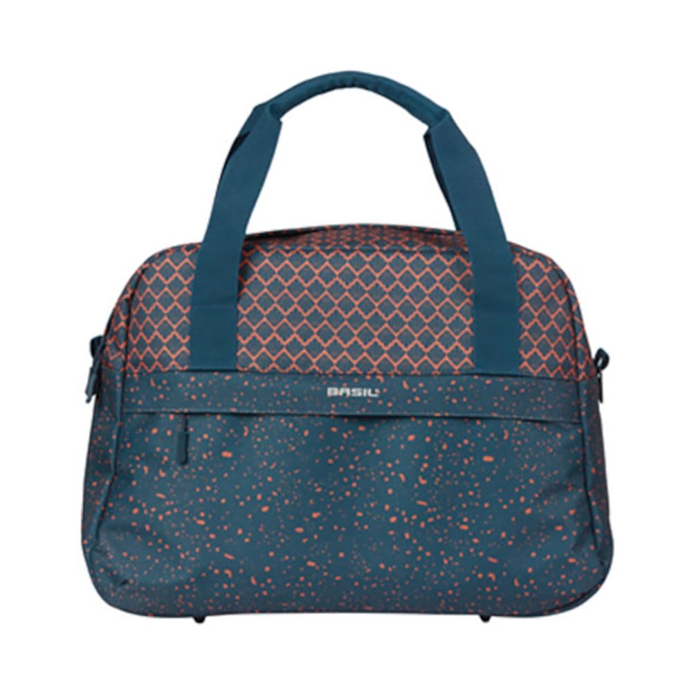 Basil Flair pojedyncza torba rowerowa – 18 l, zielona, wodoodporna, z plastikowych butelek pochodzących z recyklingu, idealna do noszenia na co dzień, 34 x 14 x 30 cm