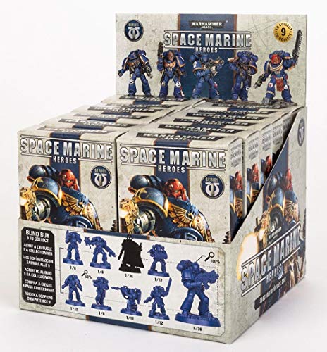 12 scatole non aperte Games Workshop SMH-01-60 Warhammer: Space Marine Heroes - Serie 1 Cieco Acquistare Collezione (12 pz CDU) 40000-Space Figurine