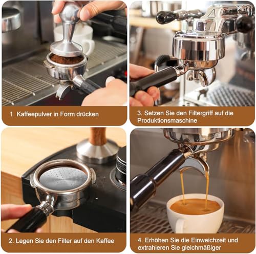 Puck Screen,2 Stück 58mm Puck-Bildschirm,Untere Duschwand,Espresso Sieb für Siebträger Wiederverwendbarer Metallfilter Siebträger Zubehör für Kaffeemaschine