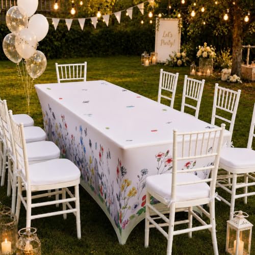 Nappe de Pâques extensible en spandex rectangle avec motifs œufs chrétiens
